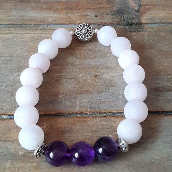 Wicked Treasures Jewelry - Amethyst & Matte Rose Quartz